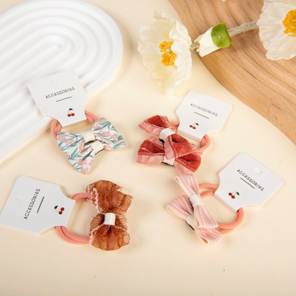 Lot de 30 élastiques à cheveux pour enfants, élastiques colorés et souples, bandeau à nœud papillon, élastique pour fille, pour queue de cheval, accessoires pour cheveux pour petites filles