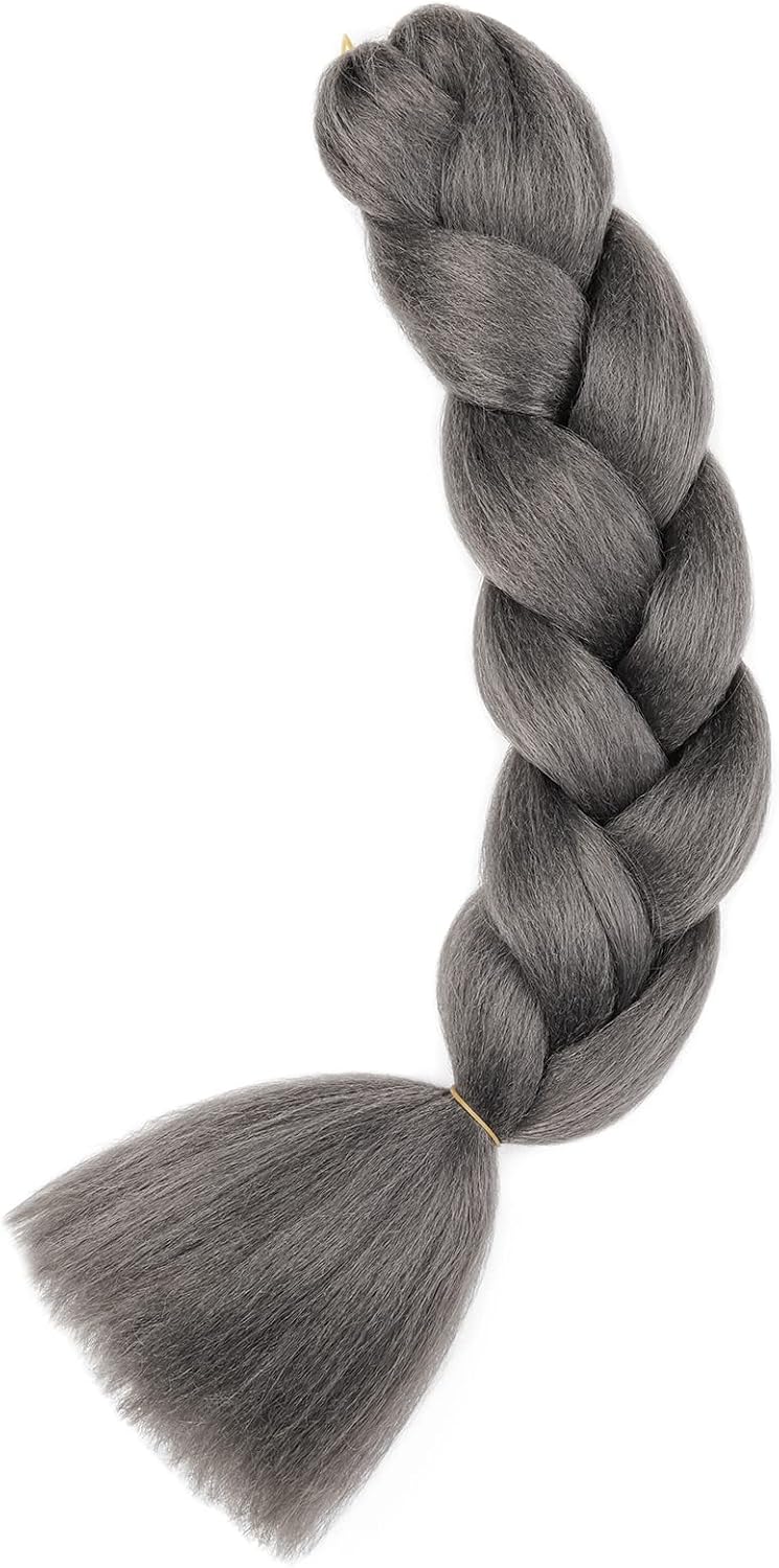 24" Meches pour Tresses Africaine Braids Meches Tresse Cheveux Rajout Cheveux Tressage 1 Paquet Crochet Braids Extension de Cheveux Afro pour Tresse Ombre Synthétiques (Rose)