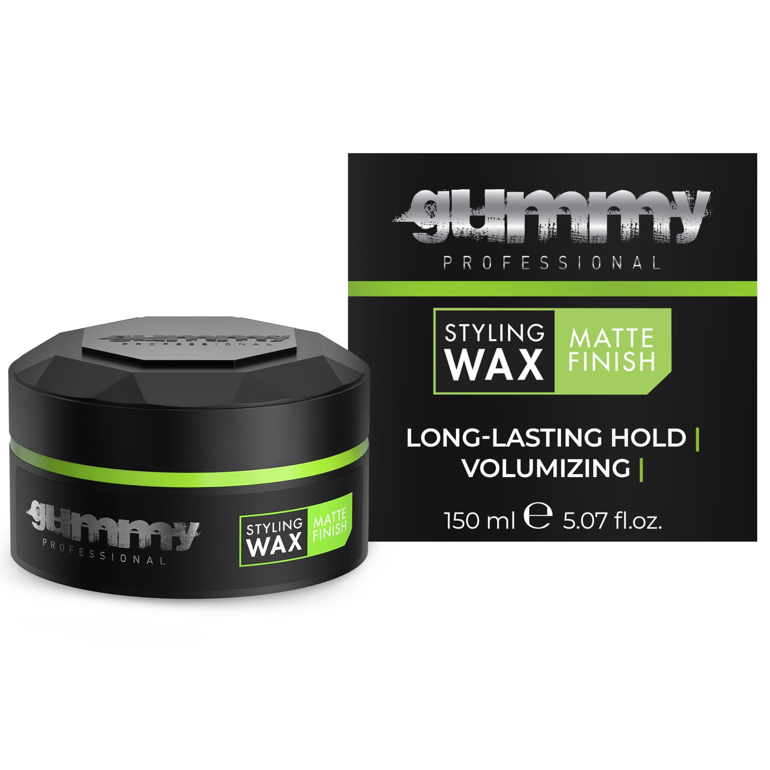 Cire Coiffante Professionnelle Ultra Fixation Gummy 150 ml - Cire capillaire forte tenue & brillance - Pour hommes & femmes - Sans alcool avec vitamine B5
