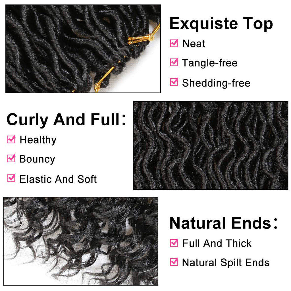Xtrend 6Packs 18 pouces Twist Perruques Crochet Tresses Faux Locs bouclés se termine Dreadlocks Tresses Synthétiques Extensions de Cheveux Haute Température pour Femmes Noires 20 Strands/pack TBUG