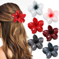 Barrette à Cheveux Fleurs, 6 Pièces Accessoires Cheveux Fleurs, Pince à Cheveux en Forme de Fleur, Flower Claw Clips pour Accessoires d'Été, Anniversaire, Mariage, Fête (B)
