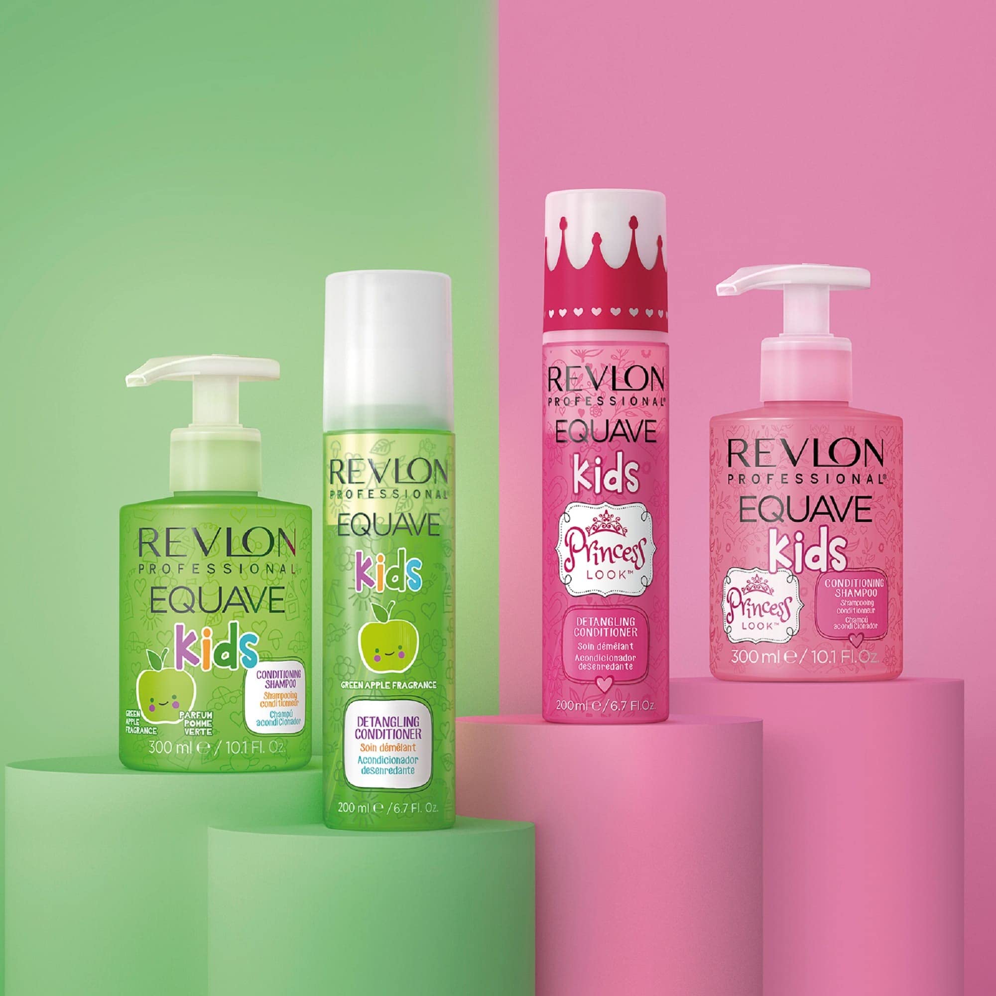 Revlon Professional Equave - Shampoing Démêlant - Soin Démêlant Cheveux pour Enfants - Shampooing Enfant Hypoallergénique et Hydratant - Soin Cheveux Doux et Brillants - Parfum Pomme Verte - 300ml