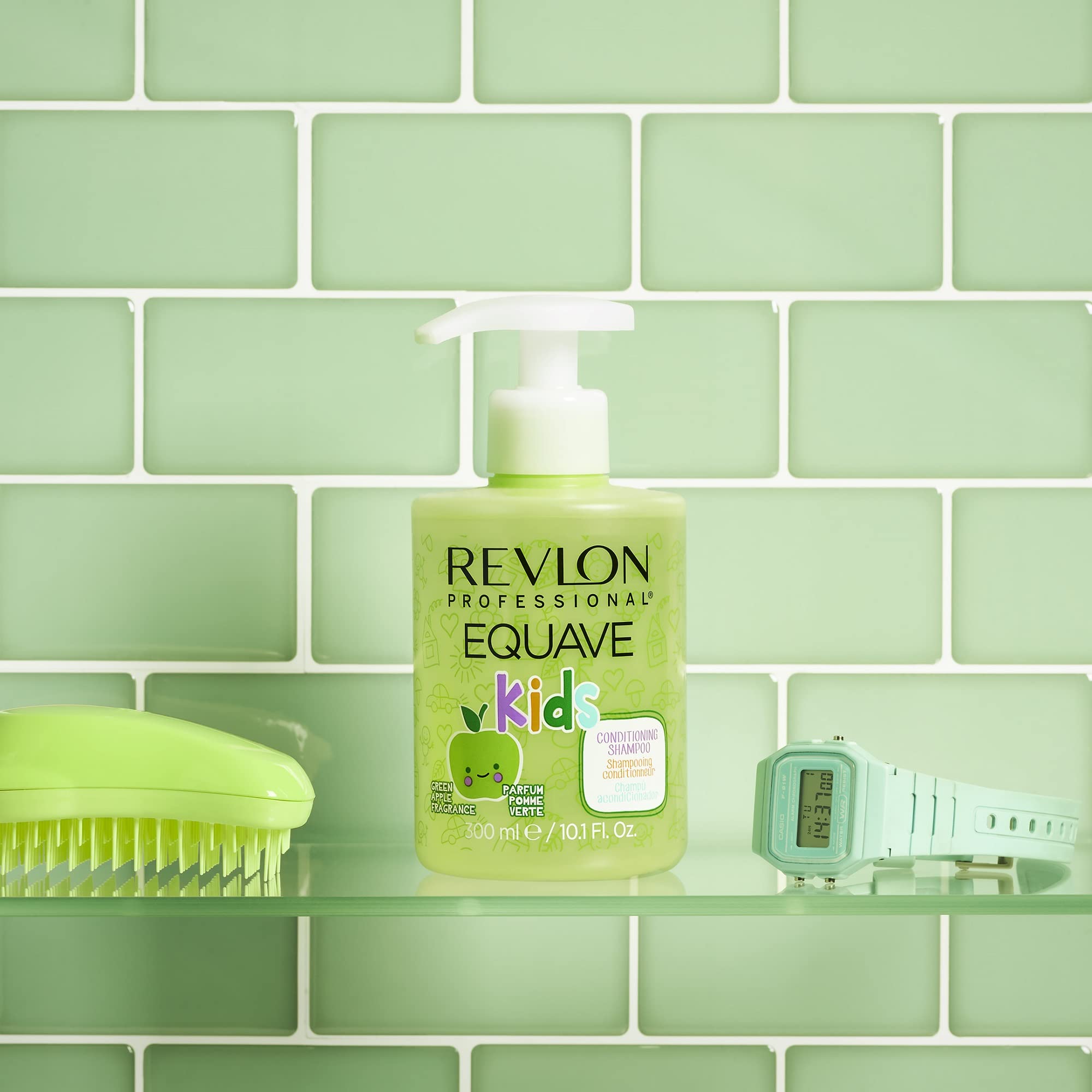 Revlon Professional Equave - Shampoing Démêlant - Soin Démêlant Cheveux pour Enfants - Shampooing Enfant Hypoallergénique et Hydratant - Soin Cheveux Doux et Brillants - Parfum Pomme Verte - 300ml