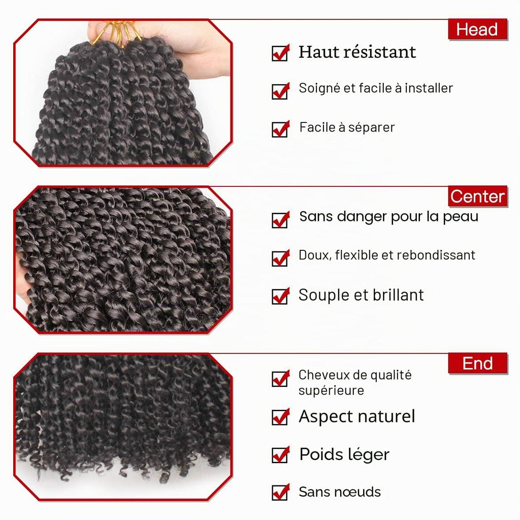Xtrend Lot de 7 paquets d’extensions de cheveux Passion Twist - 18 mèches par paquet - 30,5 cm - Cheveux tressés au crochet