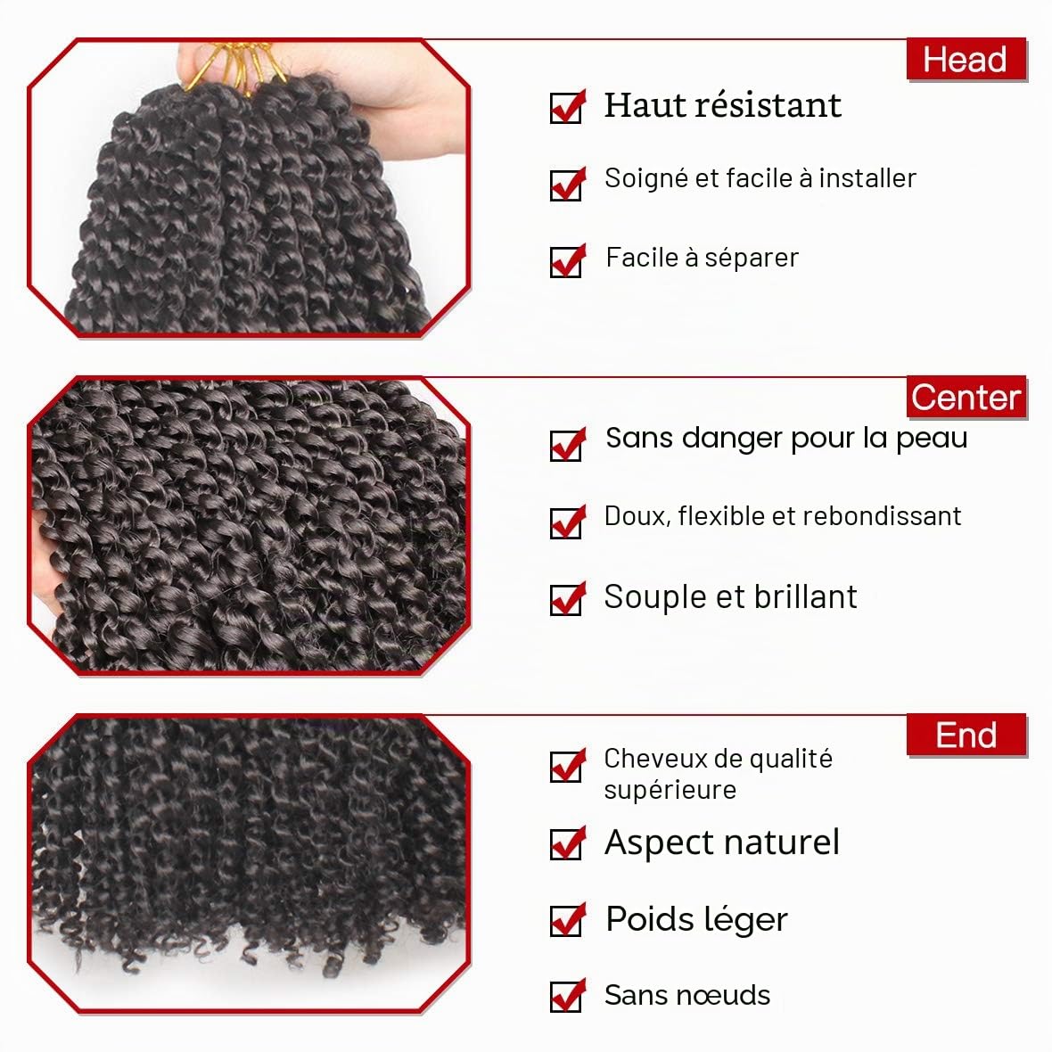 Xtrend Lot de 7 paquets d’extensions de cheveux Passion Twist - 18 mèches par paquet - 30,5 cm - Cheveux tressés au crochet