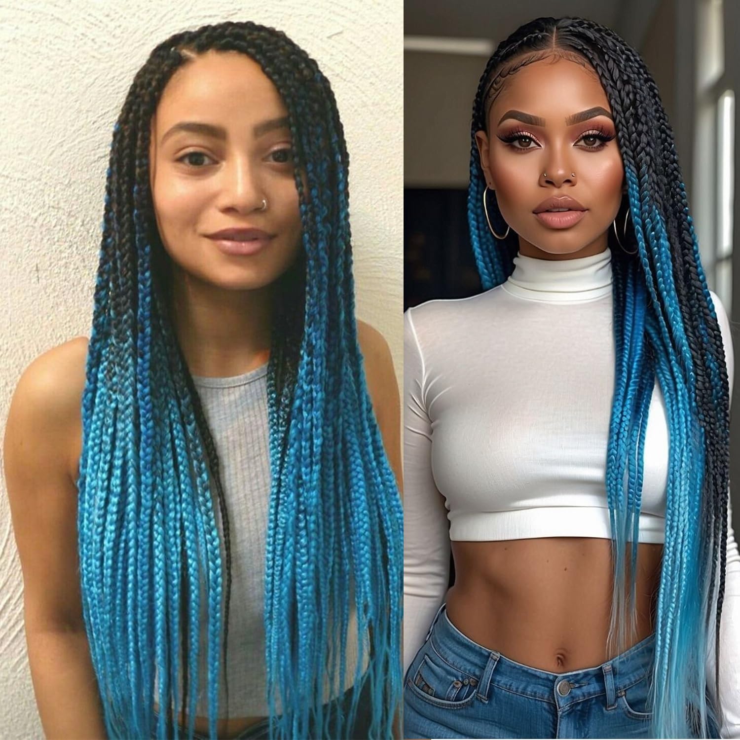 Bouclé Braiding Hair For Boho Braids Meches Rajout Cheveux Tresses For Bohemian Braids Pré-Étirés Meches Pour Tresses Africaine Meche Naturelle Pour Tresse（#Brown ，Total De 6 Packs) ）