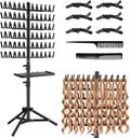 gresonic Support réglable pour tresses, support pour perruques avec 144 pinces pour coiffeurs et tresseurs, pour rallonges de cheveux