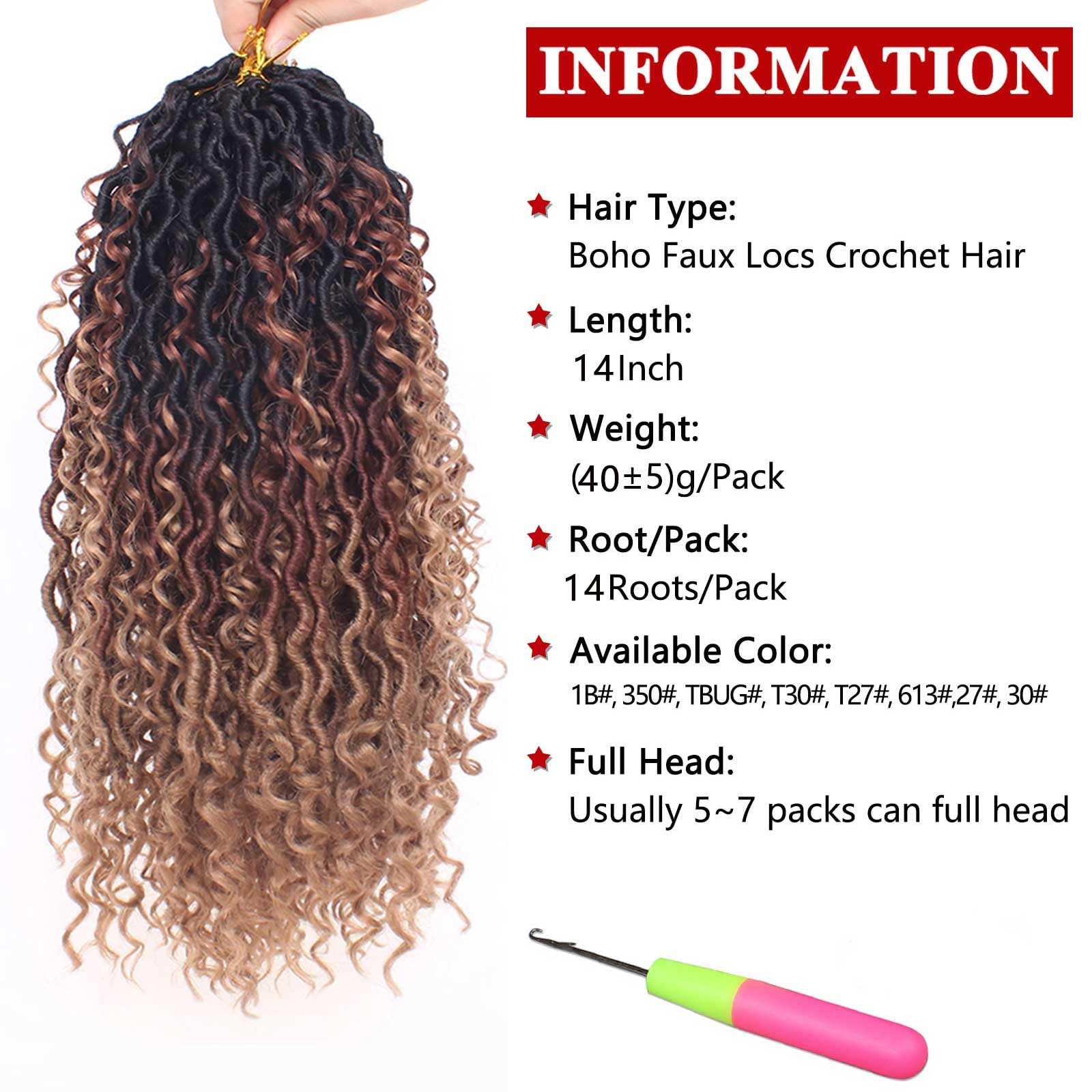 Xtrend 6Packs 18 pouces Twist Perruques Crochet Tresses Faux Locs bouclés se termine Dreadlocks Tresses Synthétiques Extensions de Cheveux Haute Température pour Femmes Noires 20 Strands/pack TBUG