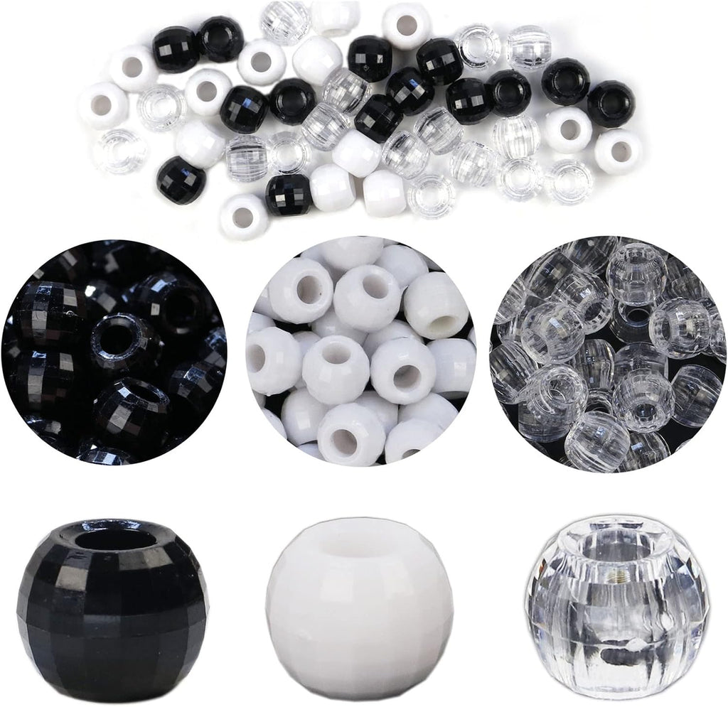 Perles de cheveux, anneau d'extension de cheveux en plastique transparent antirouille pour cheveux
