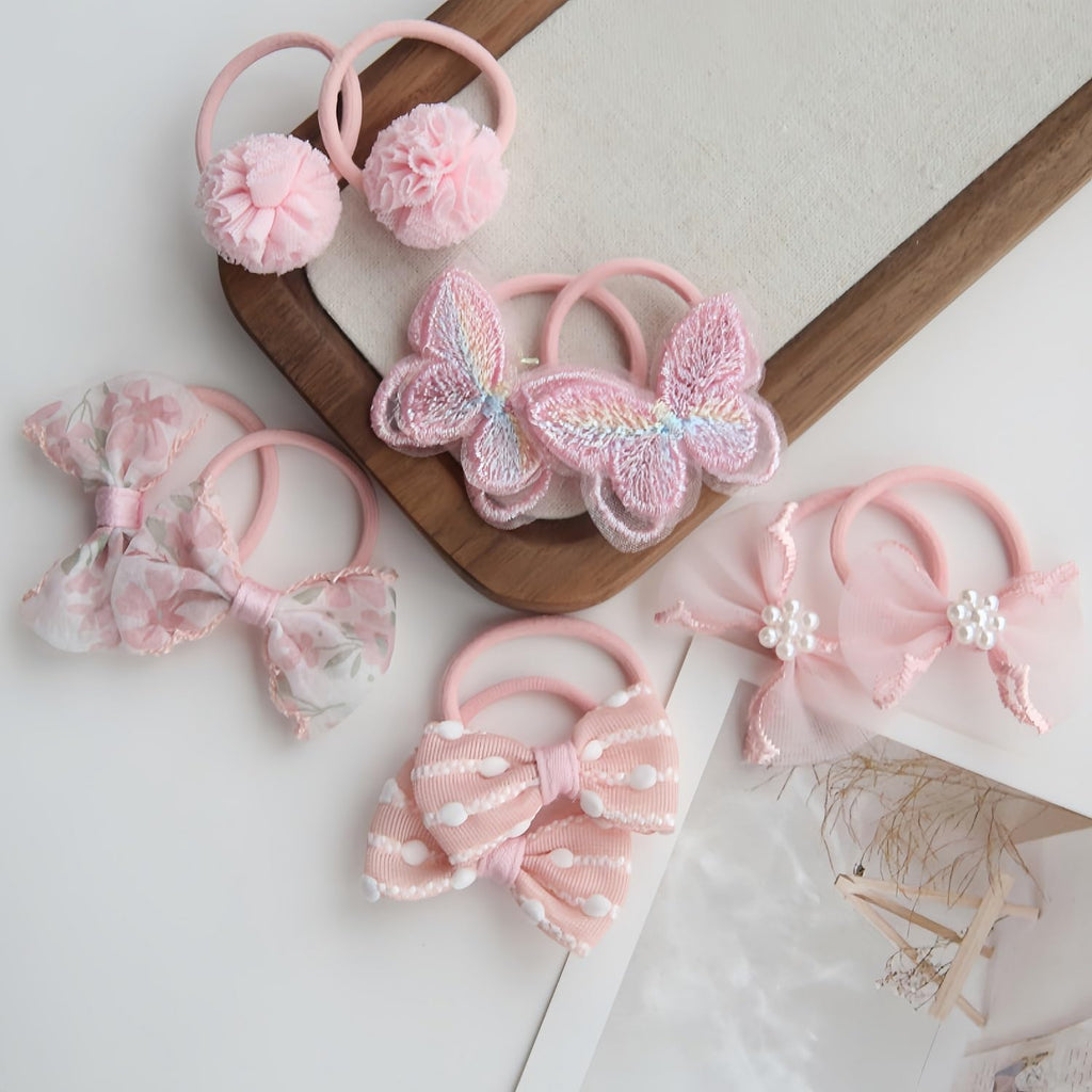 Lot de 30 élastiques à cheveux pour enfants, élastiques colorés et souples, bandeau à nœud papillon, élastique pour fille, pour queue de cheval, accessoires pour cheveux pour petites filles