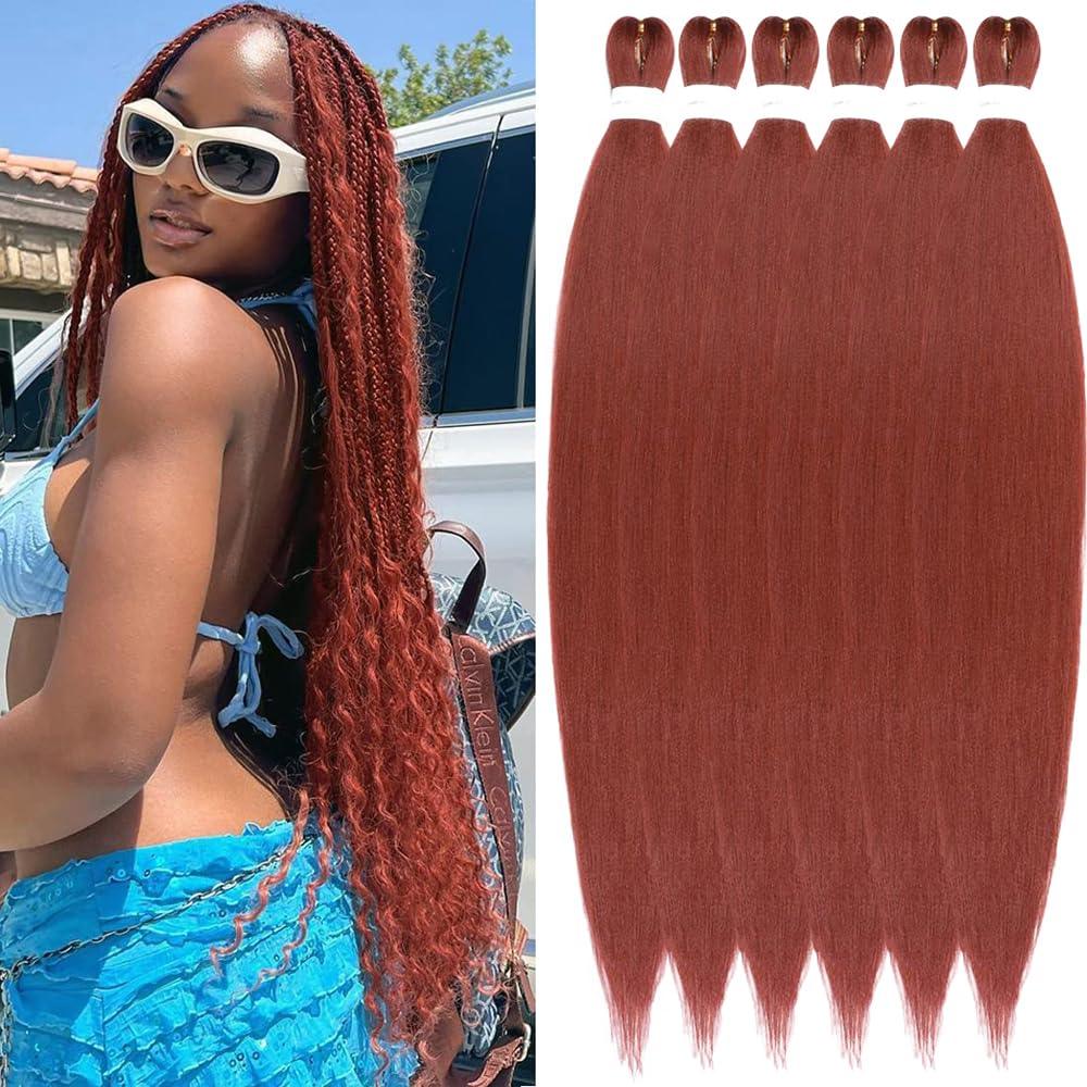 YDDM Meches Pour Tresses Africaine Rose et blanc Rajout Cheveux Tresses Texture Yaki Easy Install pour Debutants 20 Pouces 3 Paquets Cheveux Legers Naturels pour Box Braids Twist Crochet Styles