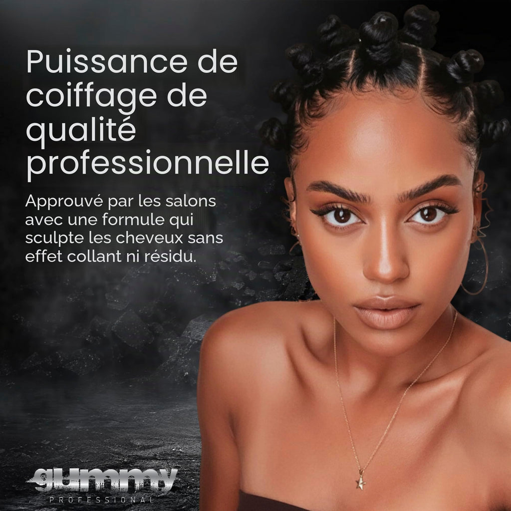 Cire Coiffante Professionnelle Ultra Fixation Gummy 150 ml - Cire capillaire forte tenue & brillance - Pour hommes & femmes - Sans alcool avec vitamine B5