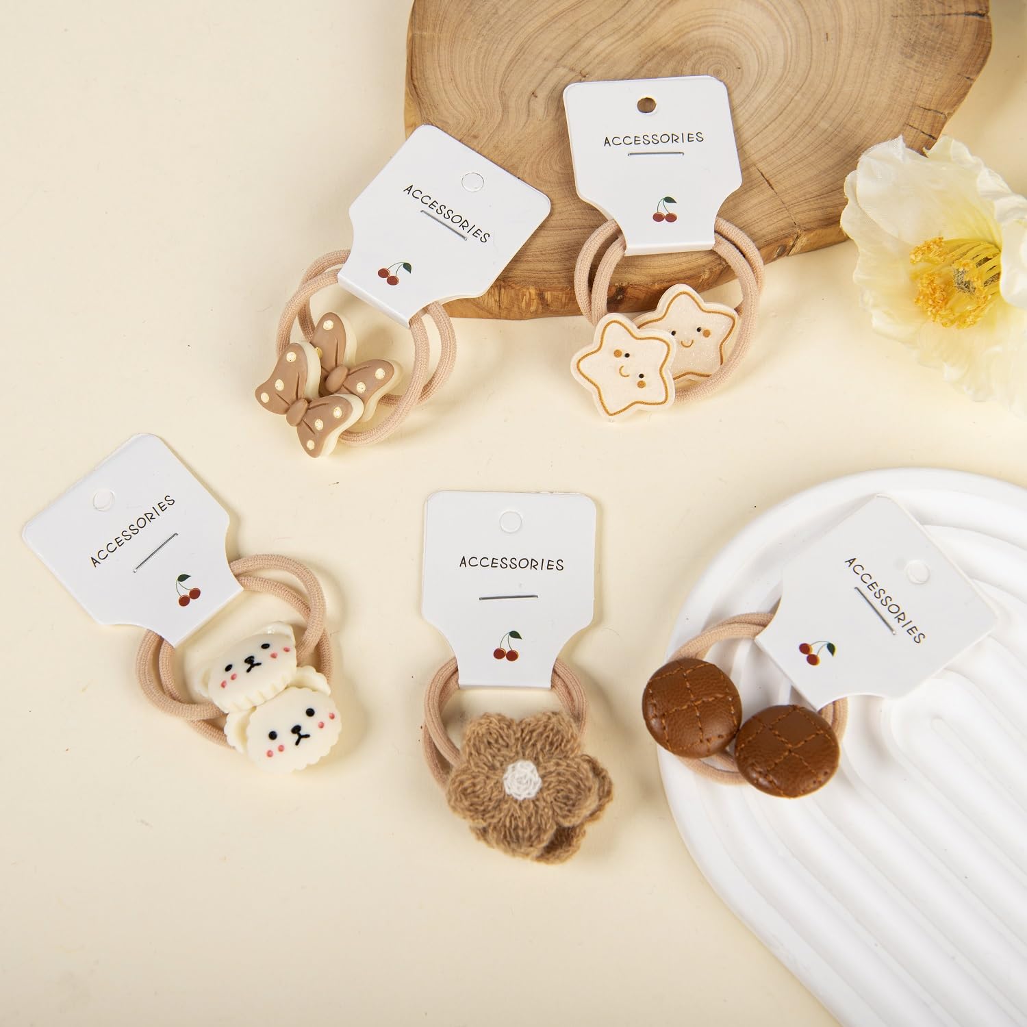 Lot de 30 élastiques à cheveux pour enfants, élastiques colorés et souples, bandeau à nœud papillon, élastique pour fille, pour queue de cheval, accessoires pour cheveux pour petites filles