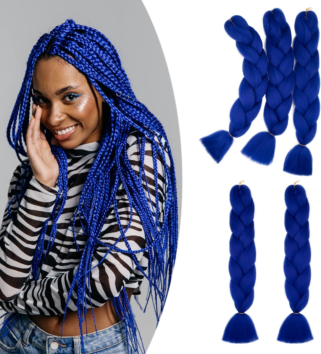 24" Meches pour Tresses Africaine Braids Meches Tresse Cheveux Rajout Cheveux Tressage 1 Paquet Crochet Braids Extension de Cheveux Afro pour Tresse Ombre Synthétiques (Rose)