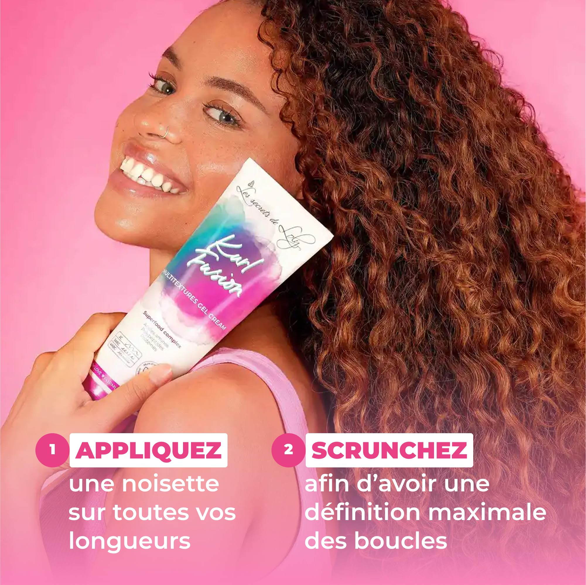 Les Secrets de Loly – Cloud Fusion – Mousse coiffante fixante Volume & définition – Cheveux ondulés, bouclés et frisés – Avec acide hyaluronique – 200 ml