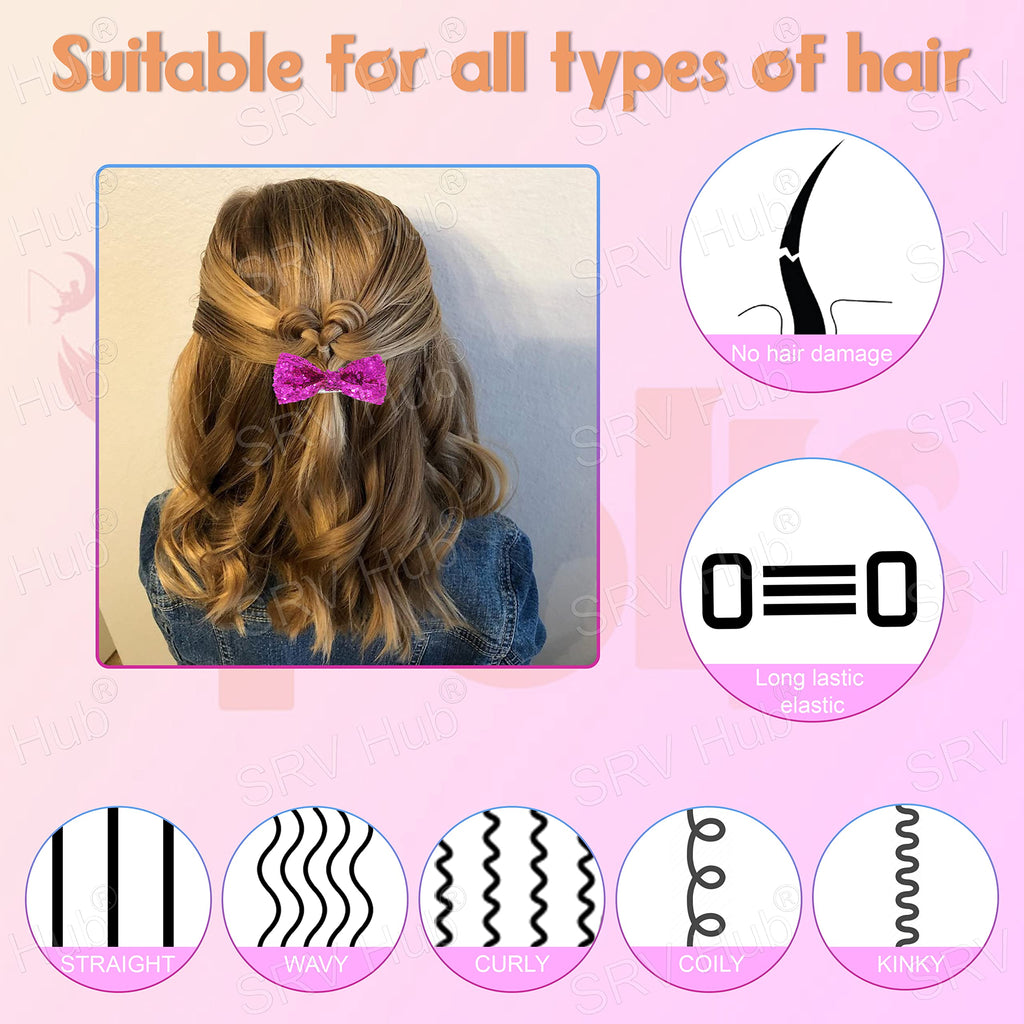 Accessoires à cheveux Trolls pour enfants, brosse à cheveux pour filles, pompons, nœud à cheveux et pince à cheveux pour enfants, pinces à cheveux multicolores pailletées avec de belles breloques