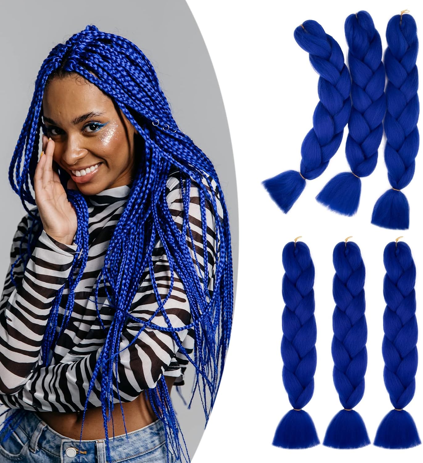24" Meches pour Tresses Africaine Braids Meches Tresse Cheveux Rajout Cheveux Tressage 1 Paquet Crochet Braids Extension de Cheveux Afro pour Tresse Ombre Synthétiques (Rose)