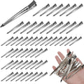 Lot de 90 pinces à cheveux en métal argenté de 9 cm pour coiffure, pinces crocodiles professionnelles