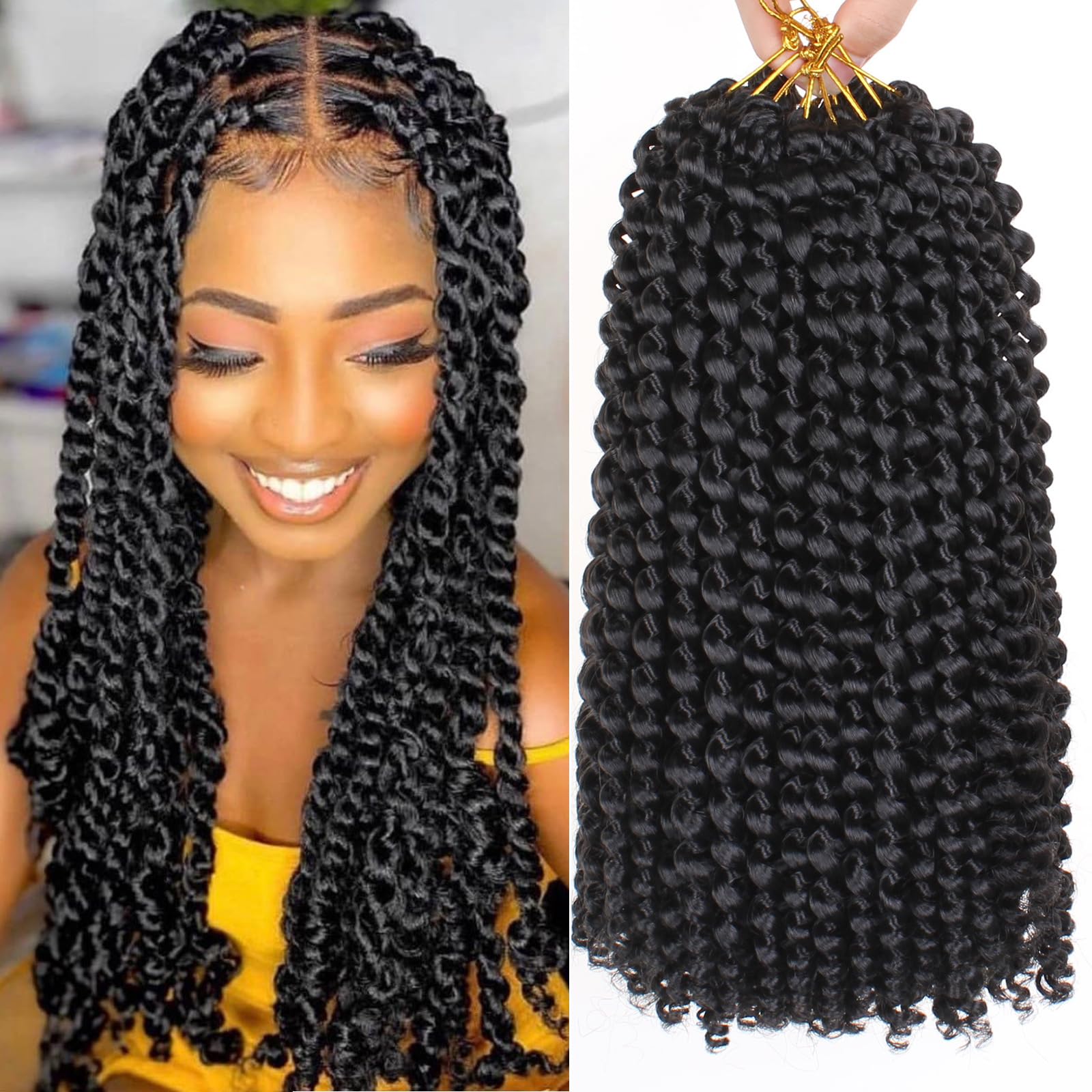 Xtrend Lot de 7 paquets d’extensions de cheveux Passion Twist - 18 mèches par paquet - 30,5 cm - Cheveux tressés au crochet