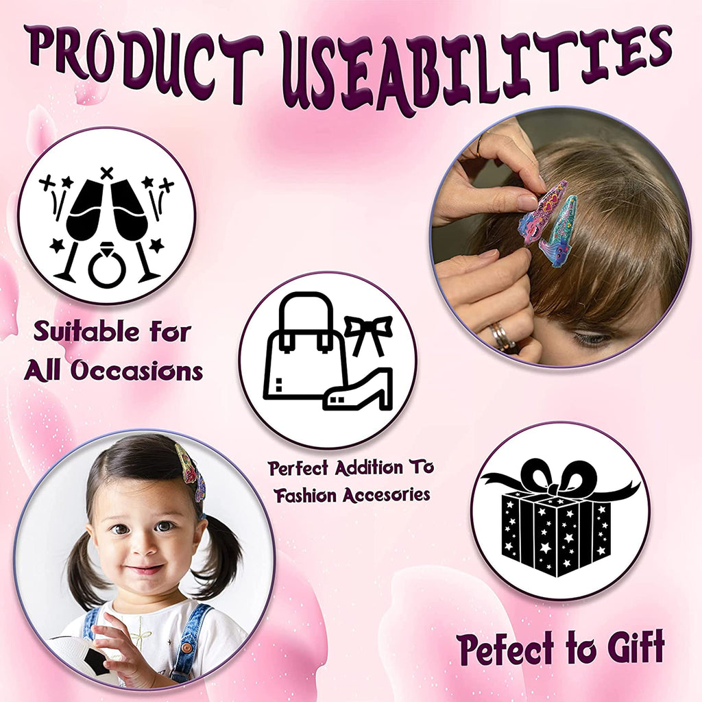Accessoires à cheveux Trolls pour enfants, brosse à cheveux pour filles, pompons, nœud à cheveux et pince à cheveux pour enfants, pinces à cheveux multicolores pailletées avec de belles breloques