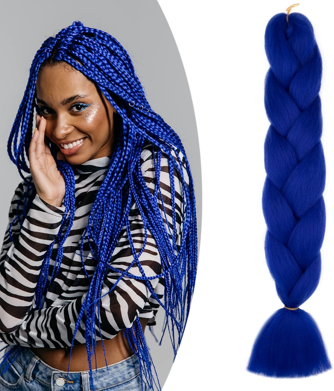 24" Meches pour Tresses Africaine Braids Meches Tresse Cheveux Rajout Cheveux Tressage 1 Paquet Crochet Braids Extension de Cheveux Afro pour Tresse Ombre Synthétiques (Rose)