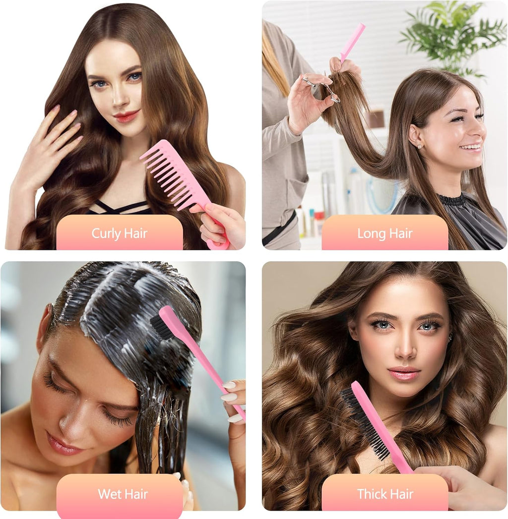 Ensemble de 14 brosses à Cheveux Comprenant Une Trousse de Maquillage Transparente,Un Flacon pulvérisateur, Une Brosse à Cheveux,Une Brosse pour Le Cuir chevelu et des épingles à Cheveux