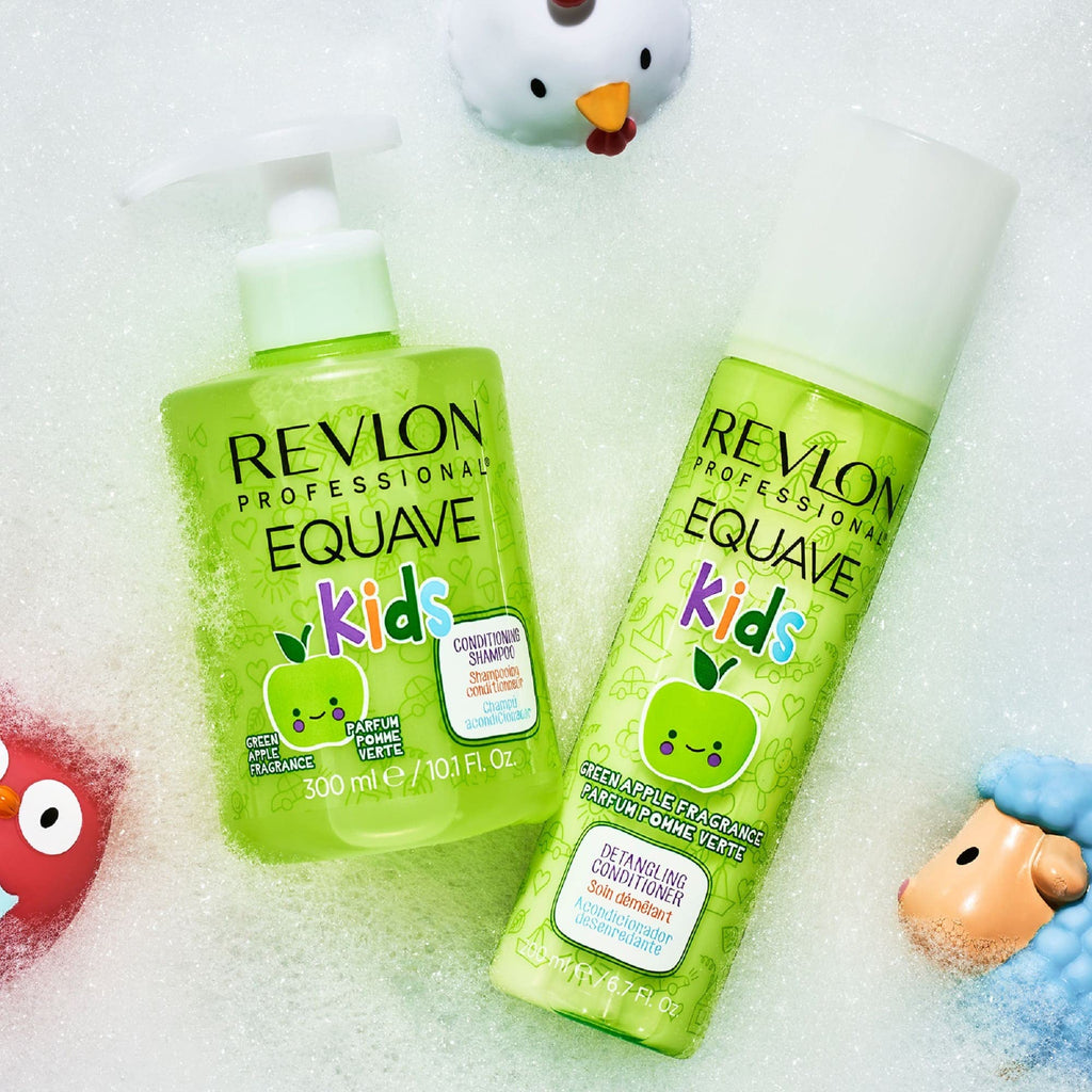 Revlon Professional Equave - Shampoing Démêlant - Soin Démêlant Cheveux pour Enfants - Shampooing Enfant Hypoallergénique et Hydratant - Soin Cheveux Doux et Brillants - Parfum Pomme Verte - 300ml