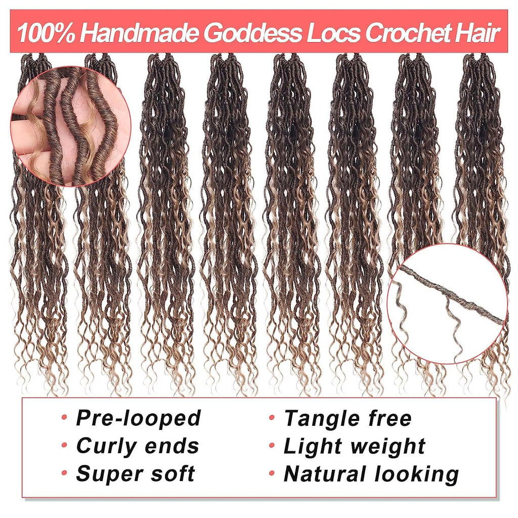 Xtrend 6Packs 18 pouces Twist Perruques Crochet Tresses Faux Locs bouclés se termine Dreadlocks Tresses Synthétiques Extensions de Cheveux Haute Température pour Femmes Noires 20 Strands/pack TBUG