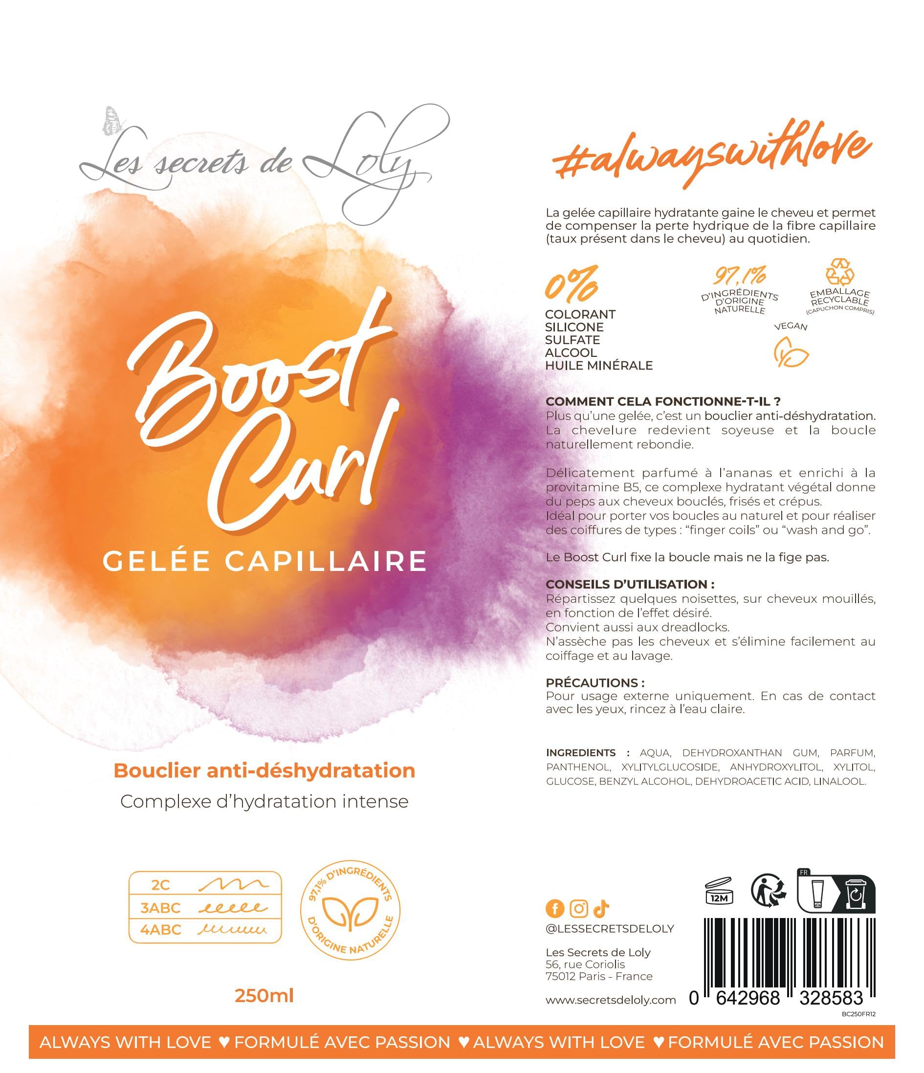 Les Secrets de Loly – Routine Cheveux Bouclés – Perfect Match + Pink Paradise + Kurl Nectar + Boost Curl – Hydratation & Définition – Formule Naturelle – Cheveux Ondulés, Bouclés & Frisés