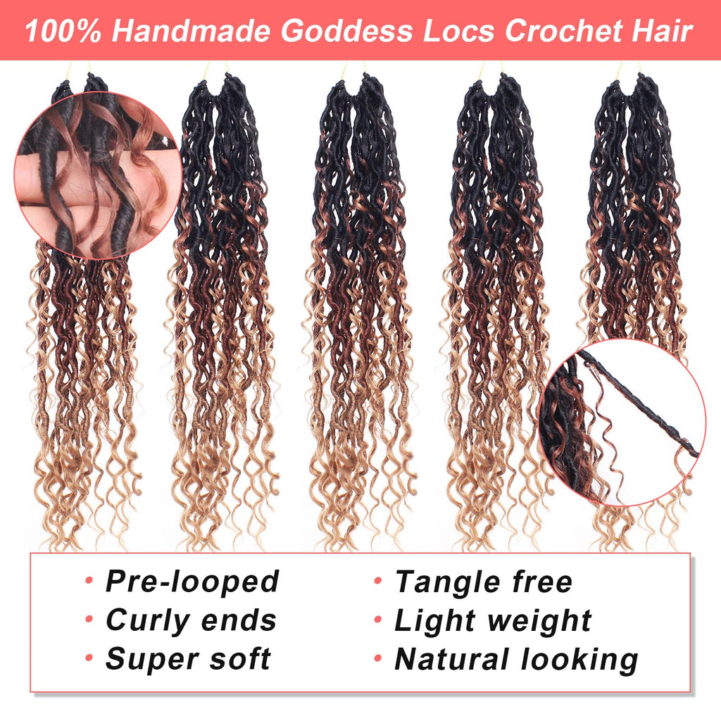 Xtrend 6Packs 18 pouces Twist Perruques Crochet Tresses Faux Locs bouclés se termine Dreadlocks Tresses Synthétiques Extensions de Cheveux Haute Température pour Femmes Noires 20 Strands/pack TBUG