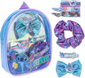 SRV Hub Disney Stitch Lot de 8 accessoires pour cheveux dans un sac à dos – Nœud à cheveux, chouchou et élastiques à cheveux pour filles, ensemble de beauté pour filles de 3 ans et plus