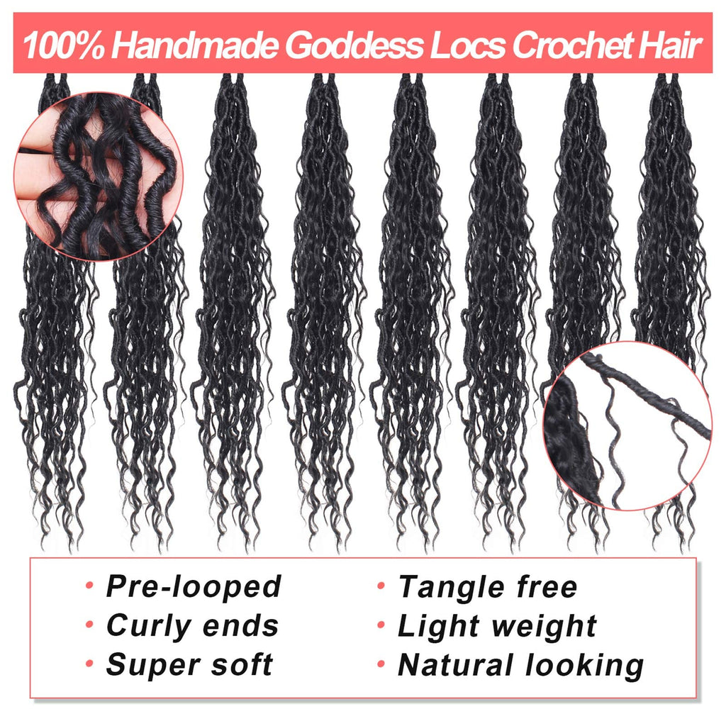 Xtrend 6Packs 18 pouces Twist Perruques Crochet Tresses Faux Locs bouclés se termine Dreadlocks Tresses Synthétiques Extensions de Cheveux Haute Température pour Femmes Noires 20 Strands/pack TBUG