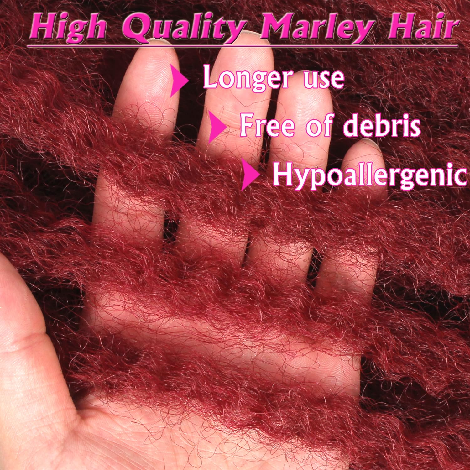 Enbeautiful Marley Twist Hair 24 Inch 8packs Marley Twists Braiding Hair Long Cuban Twist Hair Pre Fluffed Afro Kinky Curly Twists Crochet Hair Synthetic Marley Braids Extensions,27#