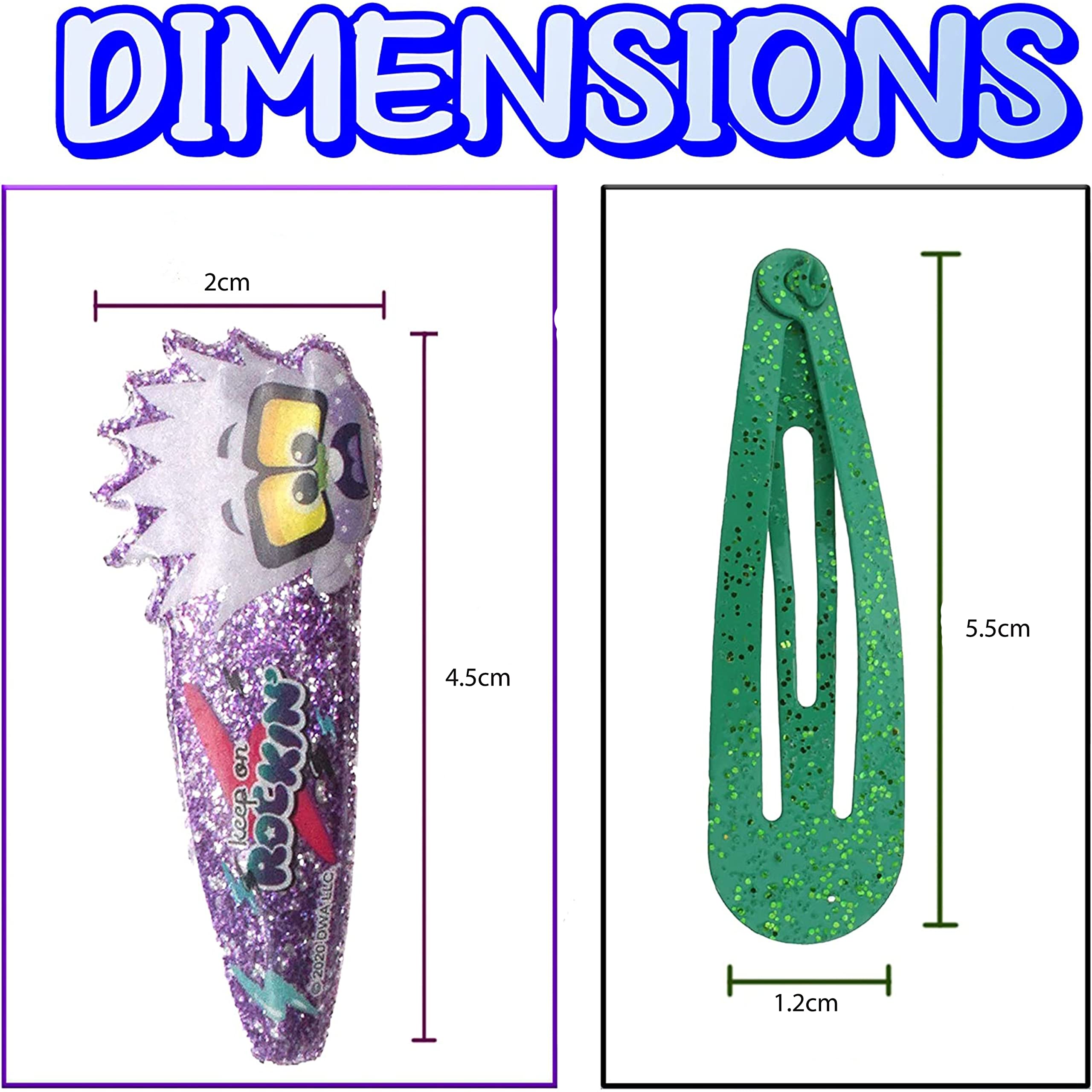 Accessoires à cheveux Trolls pour enfants, brosse à cheveux pour filles, pompons, nœud à cheveux et pince à cheveux pour enfants, pinces à cheveux multicolores pailletées avec de belles breloques