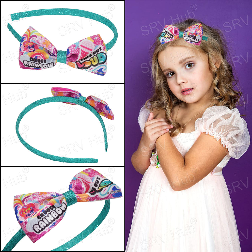 Accessoires à cheveux Trolls pour enfants, brosse à cheveux pour filles, pompons, nœud à cheveux et pince à cheveux pour enfants, pinces à cheveux multicolores pailletées avec de belles breloques